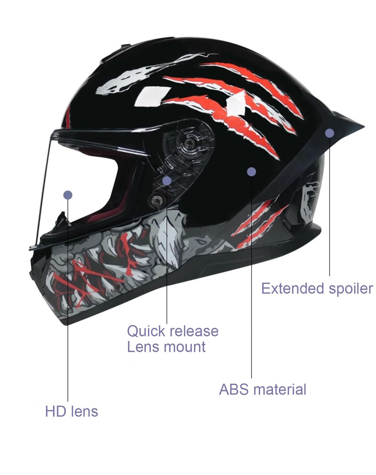 Motorradhelm Erwachsene Integralhelm Mit Sonnenblende Motorrad Vollvisierhelm Schutzhelm ECEDOT-Zertifizierung Modulare Helm Scooter Vollvisierhelm Für Frauen Männer