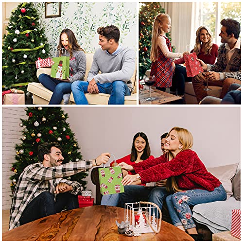 Belle-Vous-Christmas-Themed-Party-Paper-Gift-Bags-with-Handles-24-Pack-6-Large-6-Medium-and-12-Small-Size-Christmas-Theme-Printed-Goody-Bags-Festive-Xmas-Party-Bags-for-Treats-Presents-Gifts