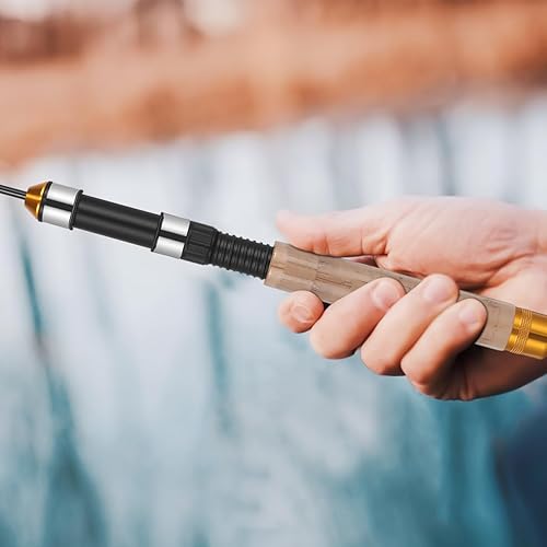 Miniatura 4 de IMIKEYA Caña de pescar telescópica en hielo para jóvenes, herramienta de aparejos compacta y duradera