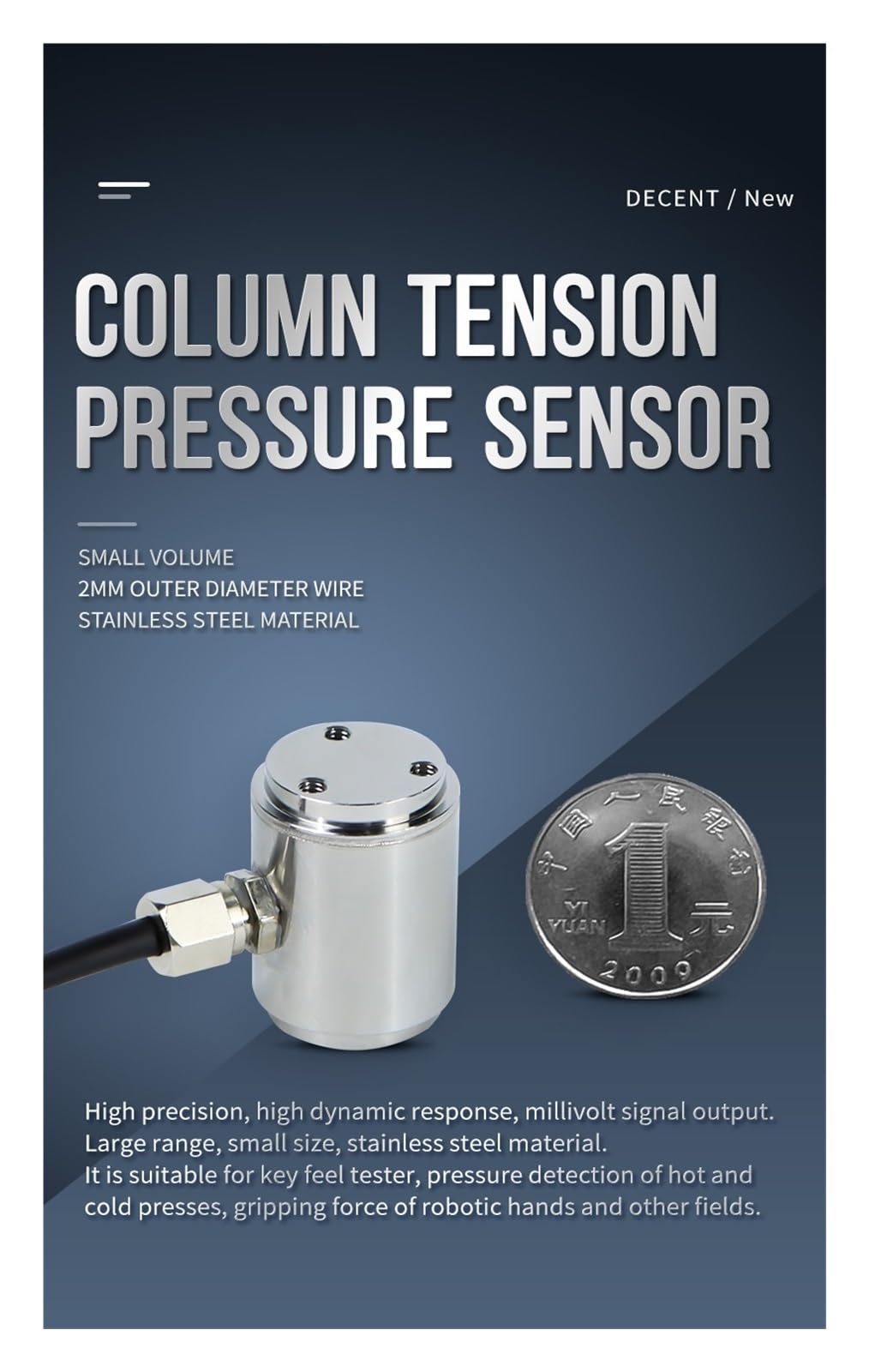 Medición De Fuerza De Pesaje, Célula De Carga De Peso, Sensor De Presión De Tensión De Columna En Miniatura De Alta Precisión 5N 10KG - Célula de carga(50KG)