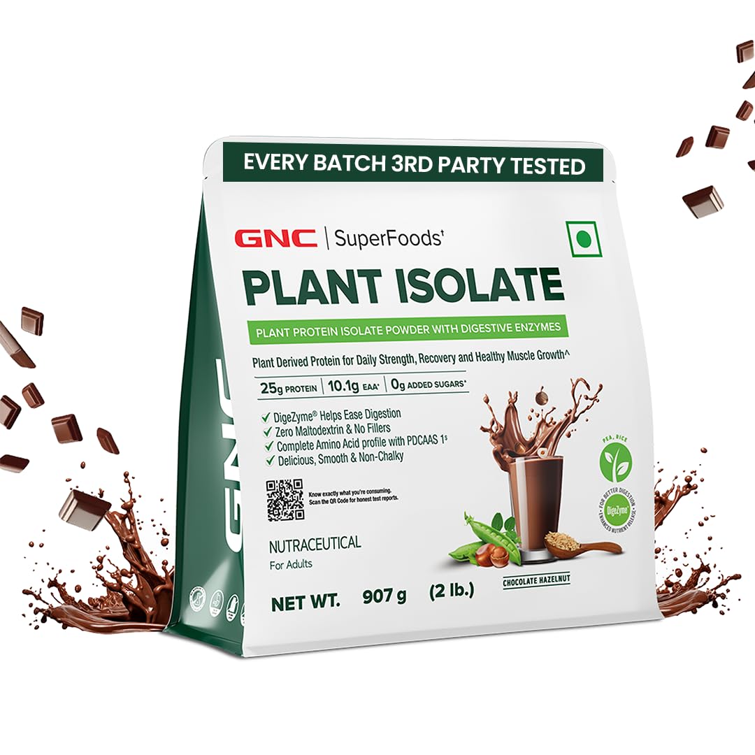 GNC Plant Protein Isolate Powder | 25g Protein & 10.1g EAAs | Pea & Brown Rice Protein | DigeZyme® Enzymes | Vegan, Soy-Free, Lactose-Free, Gluten-Free | No Added Sugar | Easy Digestion, Delicious & Non-Chalky | Chocolate, 2lbs-picture-15
