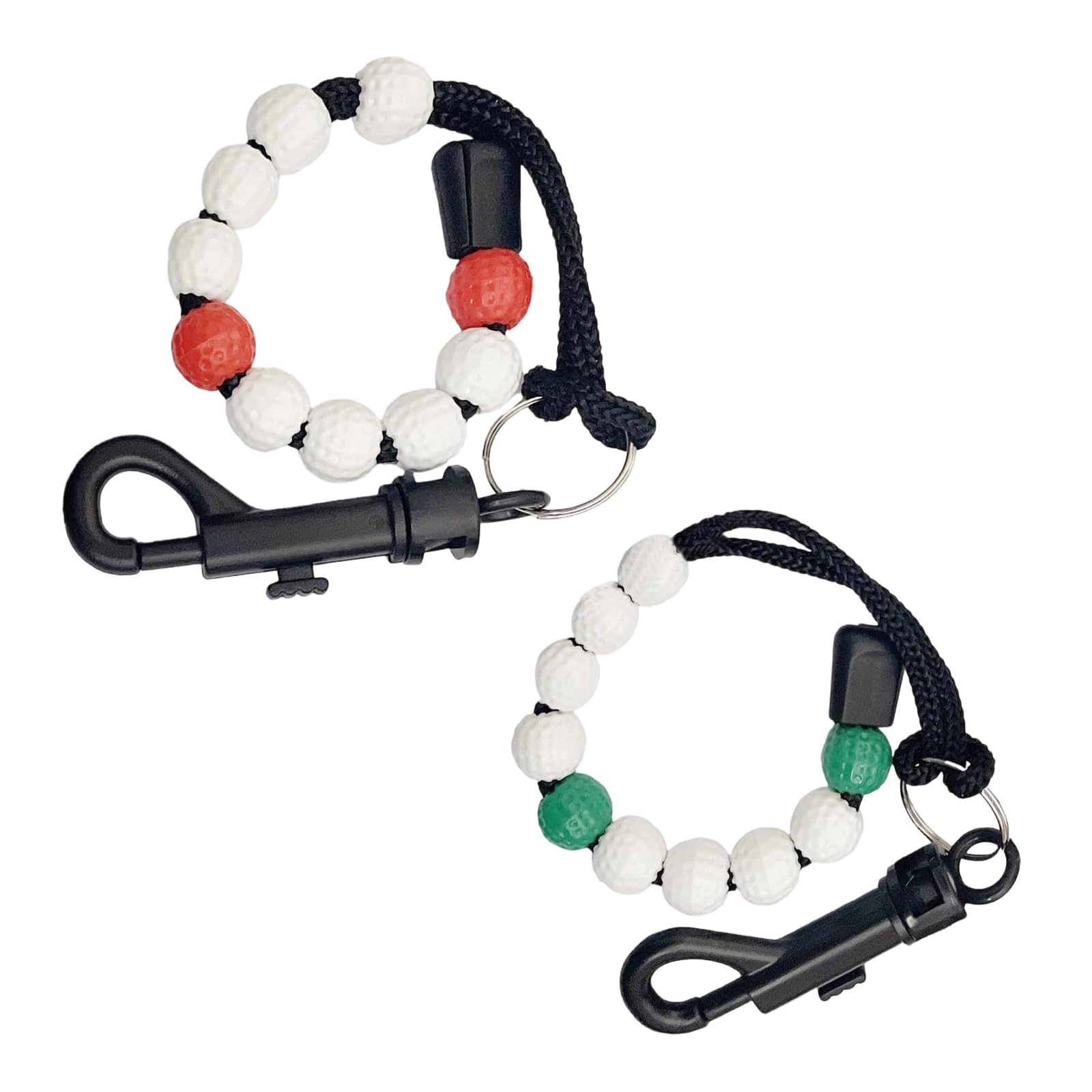 2 Pezzi Contatore di Colpi da Golf, Catena di Conteggio del Golf, Contatori per Perline da Golfista con Clip, per Sportivo All'aperto