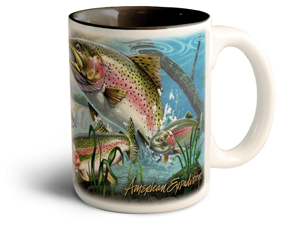 American Expedition Coffee Mug - RAINBOW TROUT COLLAGE