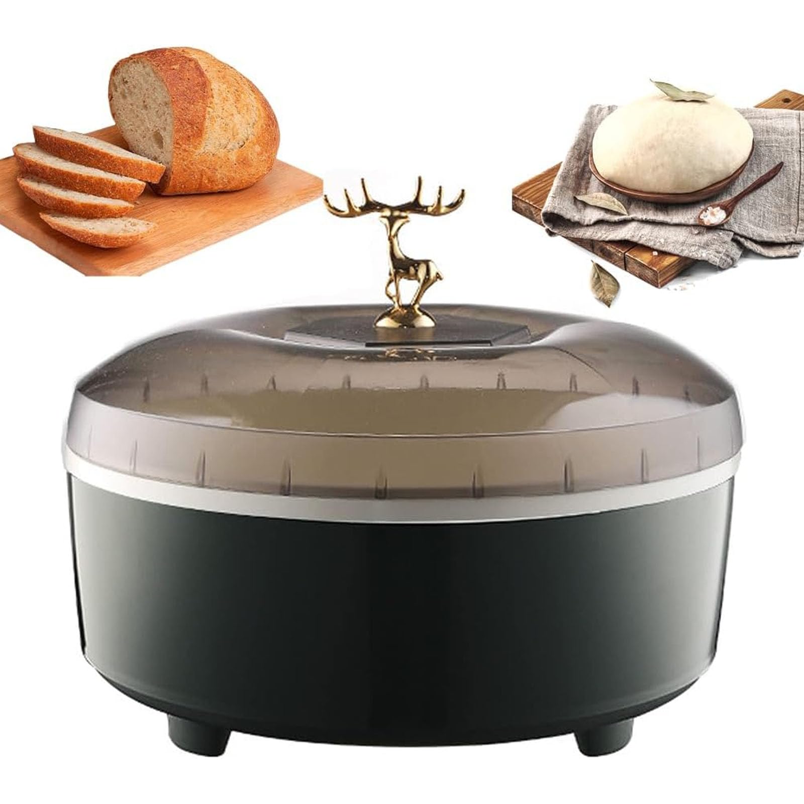 Tanque de fermentación de Pan de 5 litros, Caja de fermentación termostática automática, máquina de fermentación de Masa con Temperatura y sincronización Ajustables, Revestimiento de Acero Green