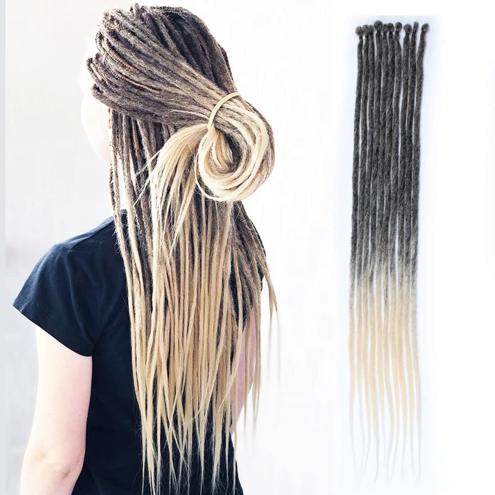 Thin 36" 20 Strands thin 0.6cm Dreadlock Extensions Reggae