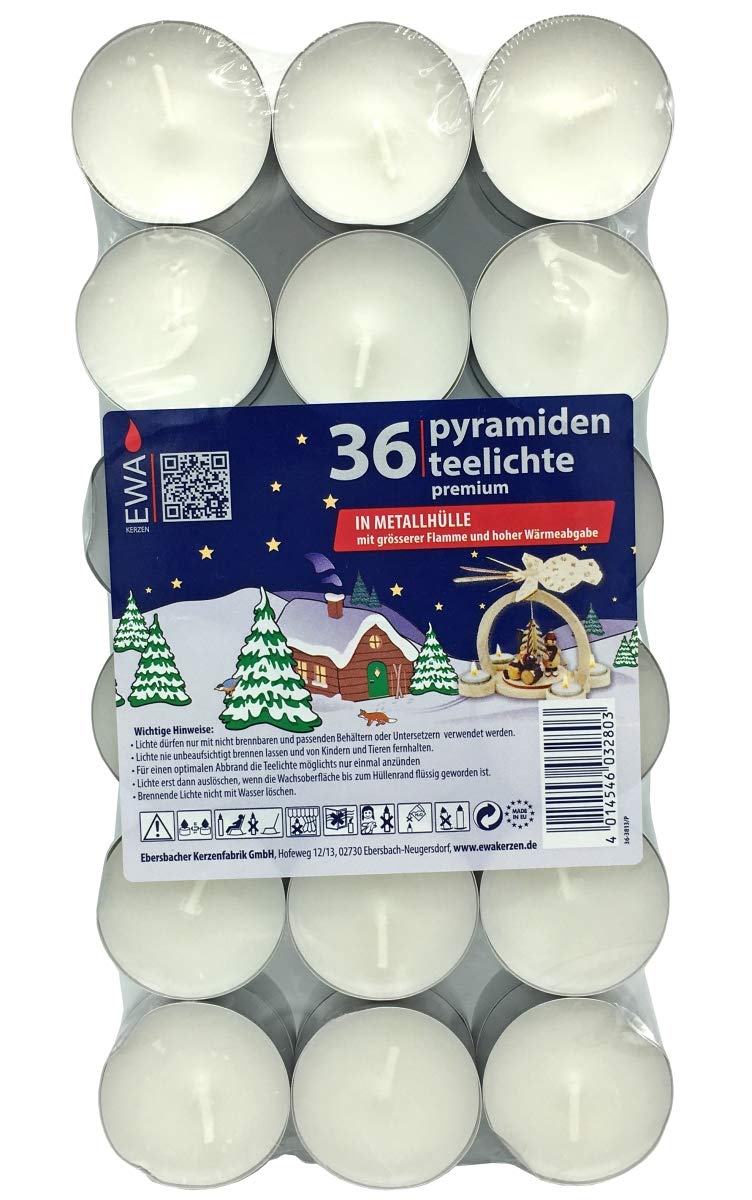 Alexander Taron 36-3813 9.25 x 4.5 x 1.5 in. German Tealight Candle - Pack of 36