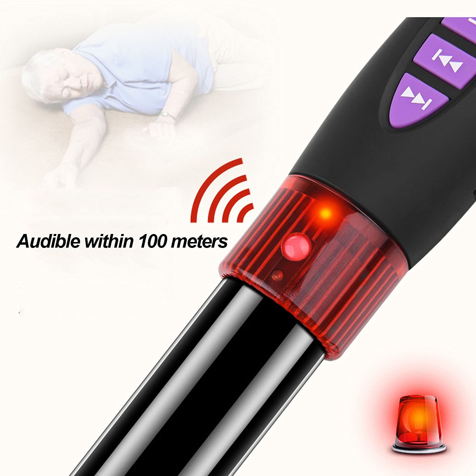 Bastón de Paseo Bastones para Mayores Con la altura de la altura de la altura, el bastón ajustable, el bastón que camina antideslizante con DIRIGIÓ Lightwith Monedas Ergonómicas, Ayuda de Apoyo y Esta