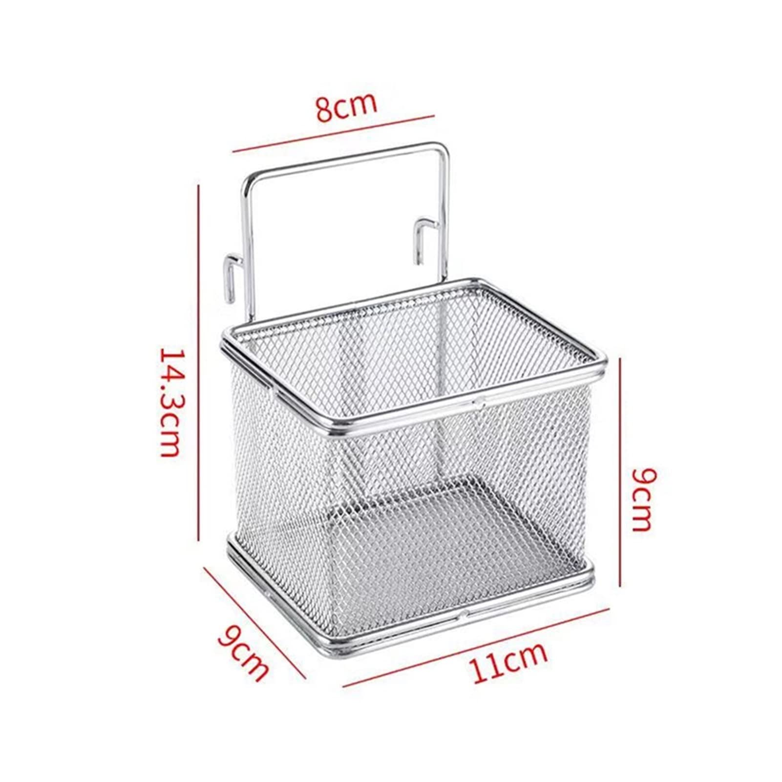 Panier à frire en acier inoxydable 304 avec passoire à huile chaude et poêle à frire pour nouilles, boulettes et aliments frits Design carré pour un drainage et une cuisson faciles