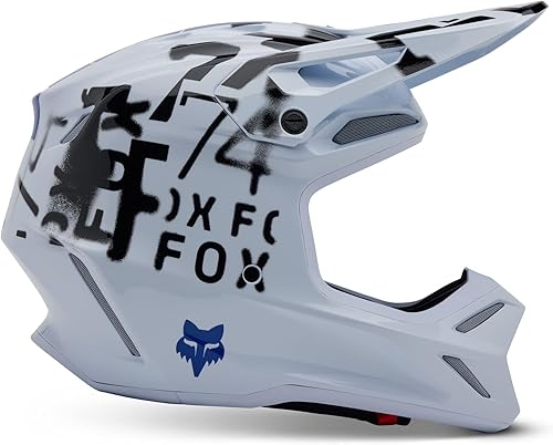 Miniatura 18 de Fox Racing Unisex V3 Motocross Dirt Bike Helmet Negro mate sólido,Blanco mate sólido,Negro -,Divisor negro,Grafito Sólido,Blanco,Negro