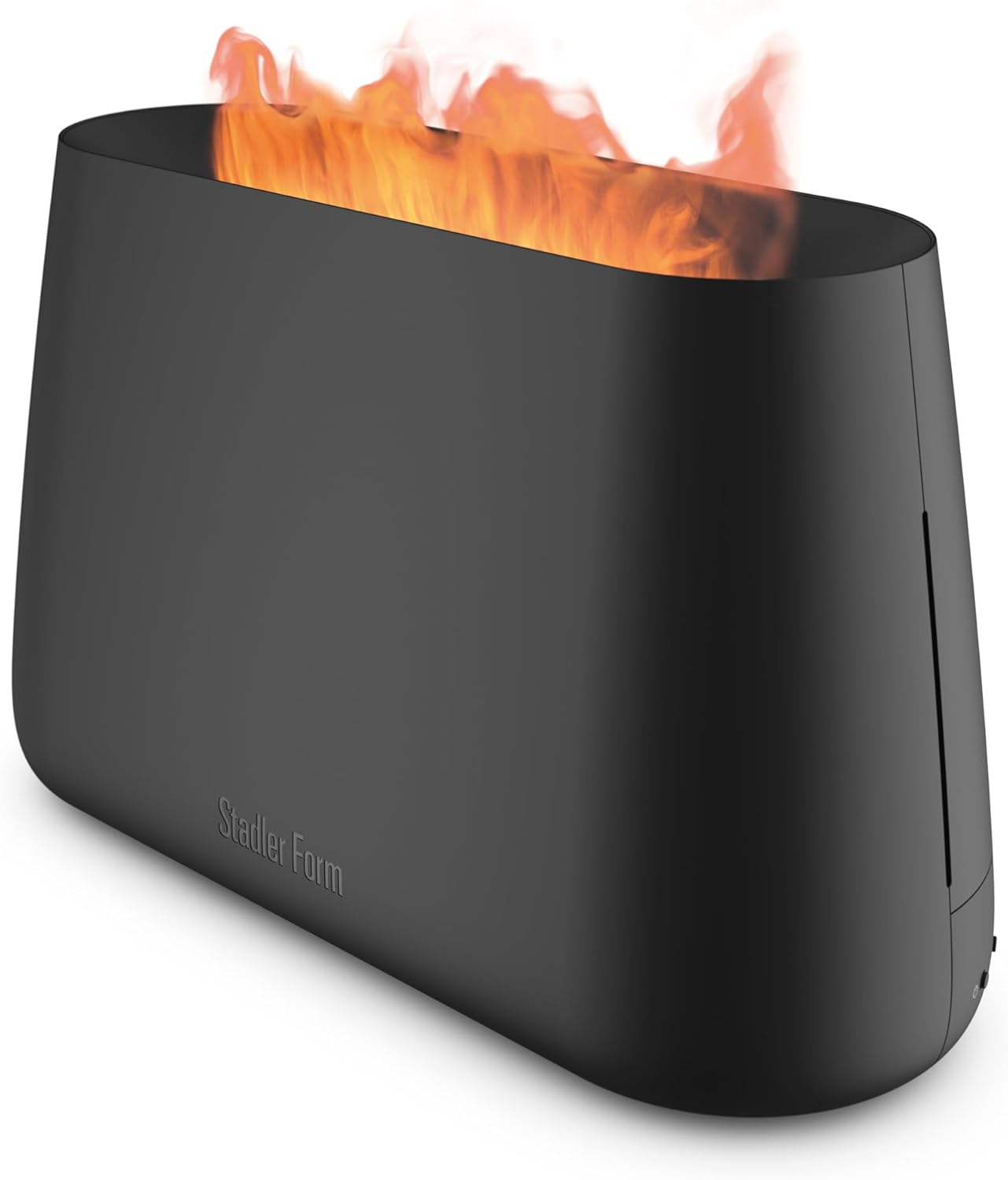 Stadler Form Ben humidifier and aroma diffuser, ultrasonic nebuliser for rooms of up to 270 sq. ft., incl. open fire effect, black