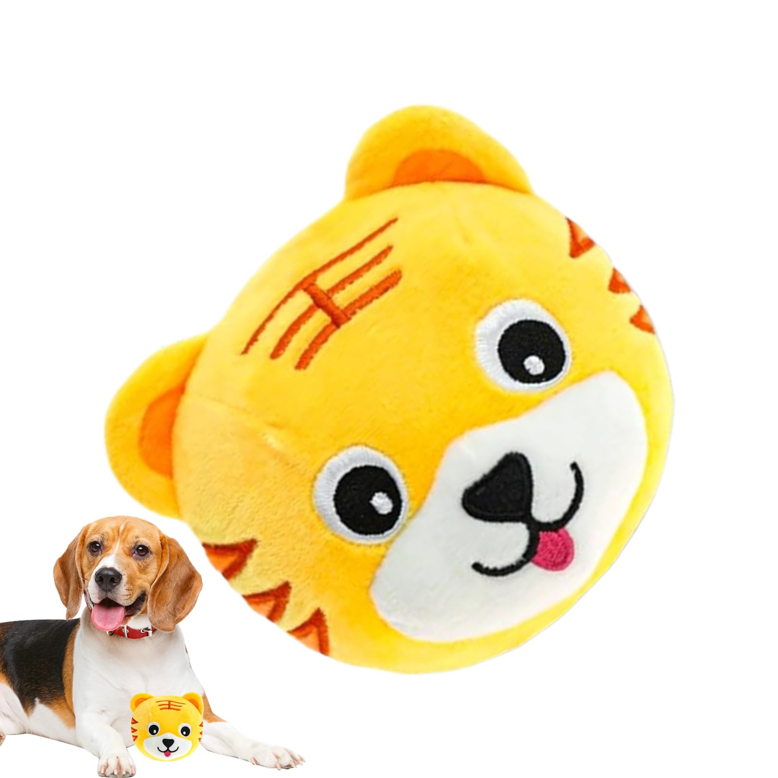 Jouets pour chien : peluche couineuse et balle roulante automatique