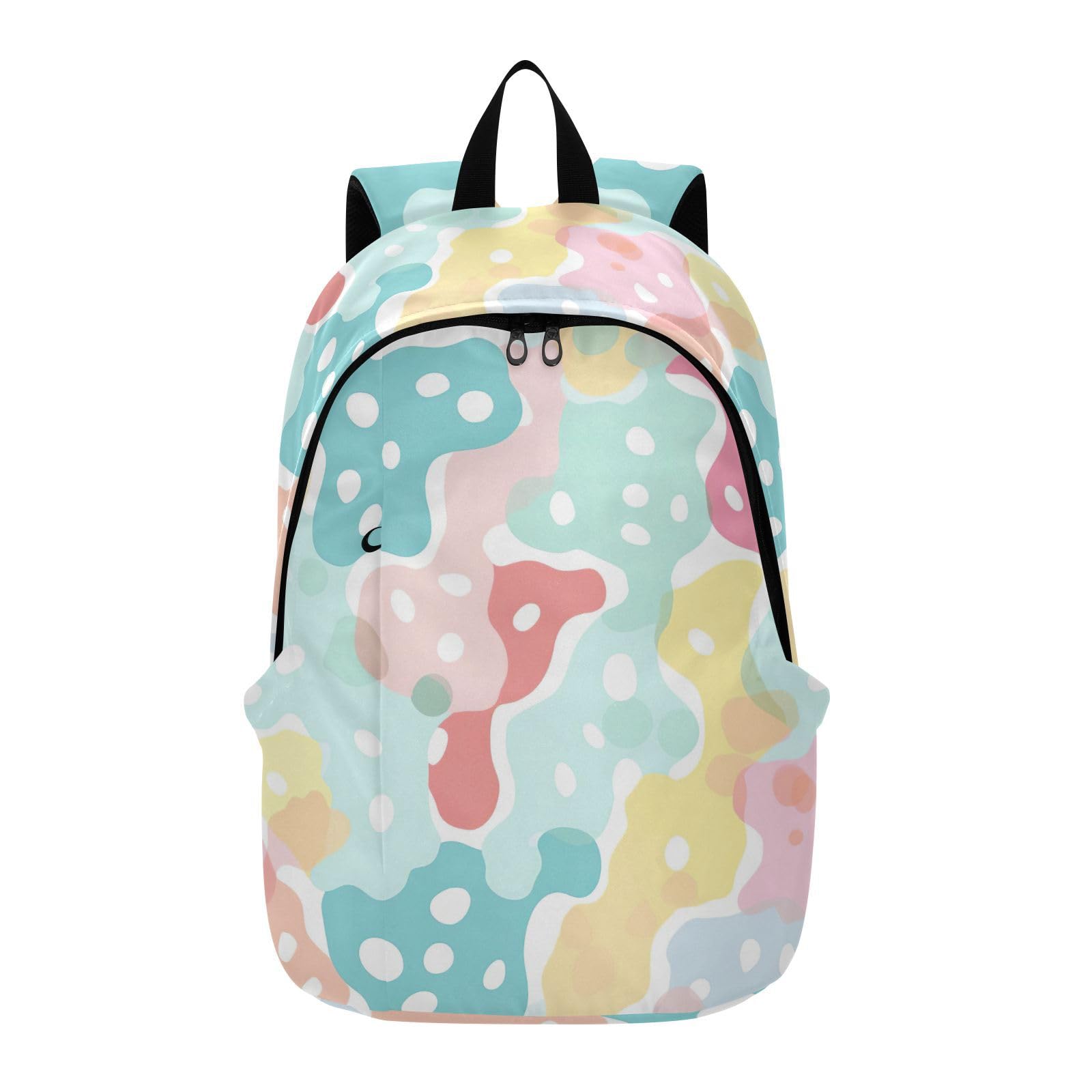 MCHIVER Travel Backpack Rainbow Leopard Modern Casual Daypack Backpacks Lightweight Carry on Bag Water Resistant Hiking Backpack for Women Men