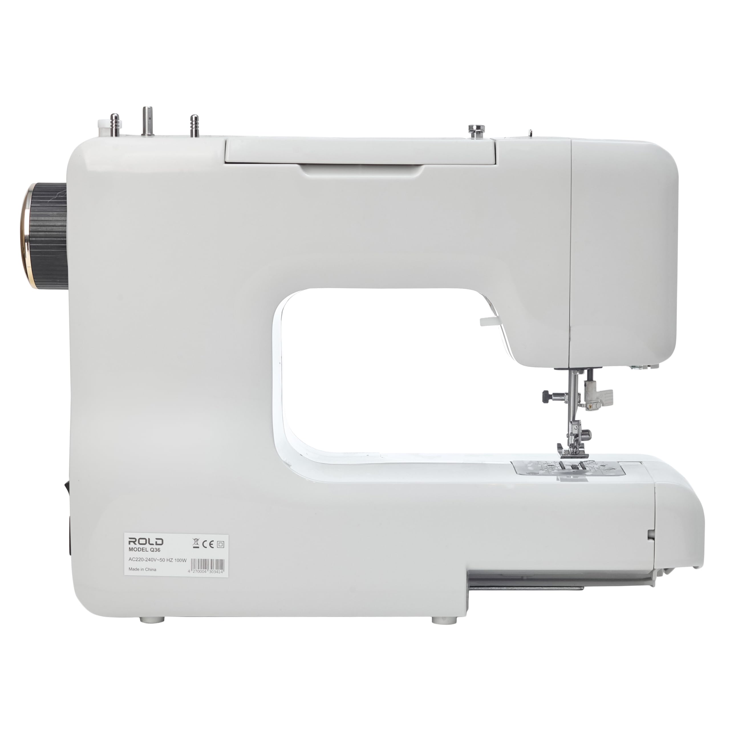 ROLD Q36 Nähmaschine mit 25 Stichen Nähen, Knopfloch, 100-Watt-Servomotor, Nadeleinfädler, Freiarm