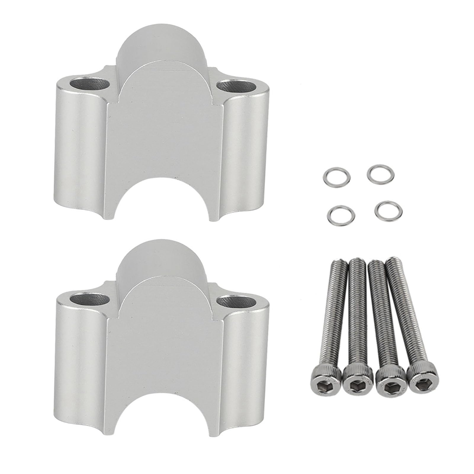 Stuurverhogers, 7/8 '' 22mm Motorfiets Universele Aluminiumlegering Verhoogde Stuur Stuurpen Stemverhoger Handbar Stijgende Klem(Zwart