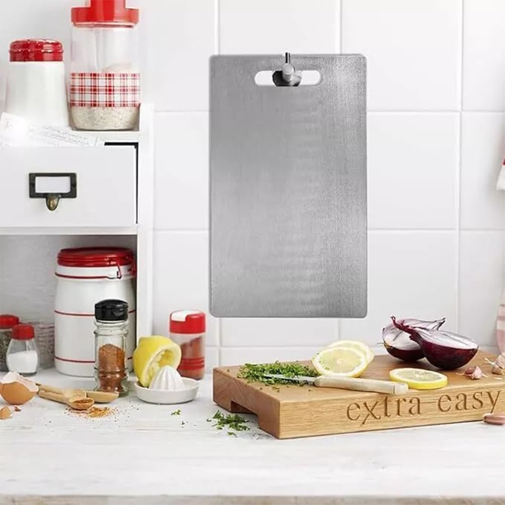 3 Stuks Snijplank Van Roestvrij Staal, Snijplanken Voor De Keuken Hypermoderne Hygiene En Duurzaamheid Dubbelzijdige Snijplankenset Voor Diverse Kooktaken