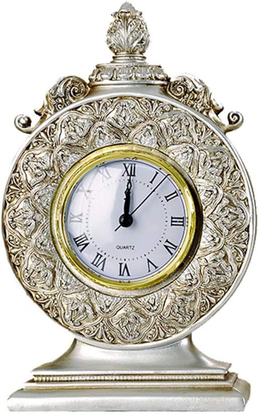 Retro Desk Clock Table Clock Mantle Desk Clock,Mute,Desk Decoration Clock Living Room Mantel Clock Office Table Clock