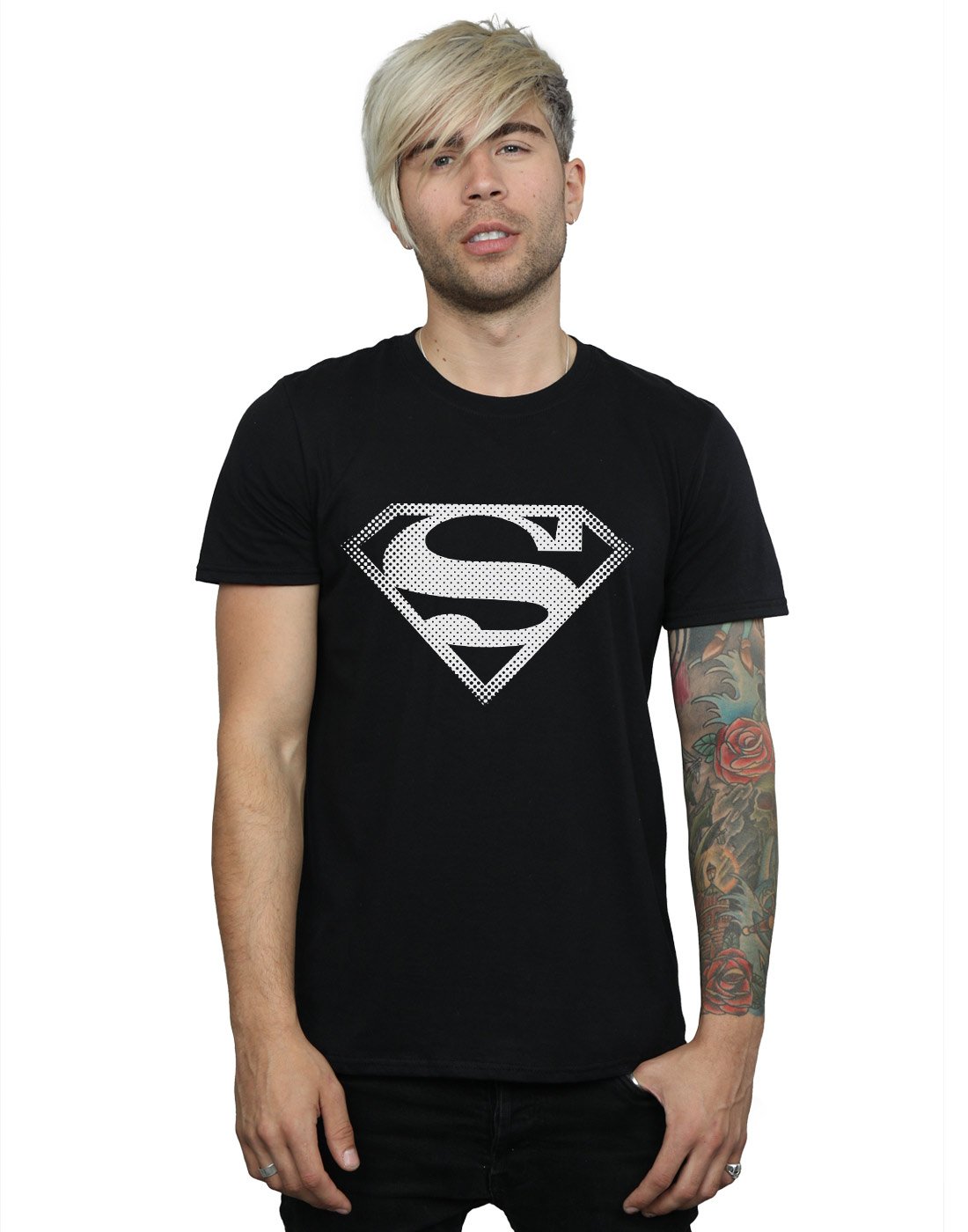 DC Comics Men's Superman Spot Logo T-Shirt XXX-Large Black