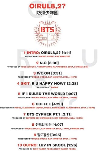 Miniatura 3 de Bangtanboys [O!RUL8,2?] 1er mini álbum BTS KPOP CD + póster plegado + libro de fotos + tarjeta de fotos + regalo (juego de 4 tarjetas de fotos)