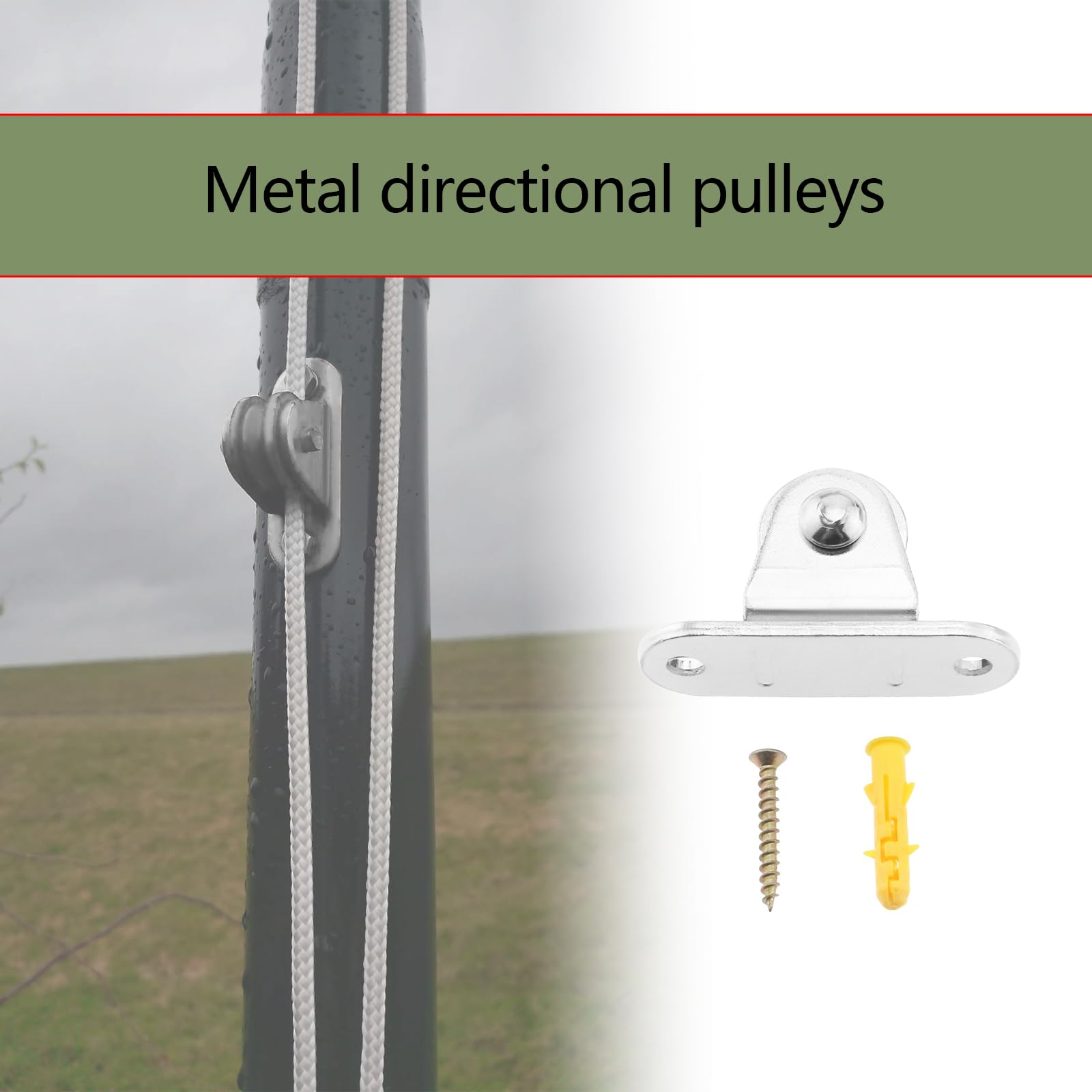 4 Poleas De Metal De 25 Mm De Diámetro Con Poleas De Rodamiento De Bolas Polea Direccional De ángulo Ajustable Con Tornillos Para Kits De Bricolaje De Toldo De Protección Solar