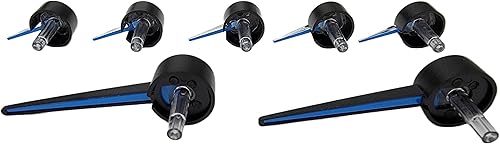 Miniatura 3 de Tanin Auto Electronix - Agujas azules con base negra y cromada para Chevrolet Silverado, Tahoe y GMC Sierra (7 unidades)