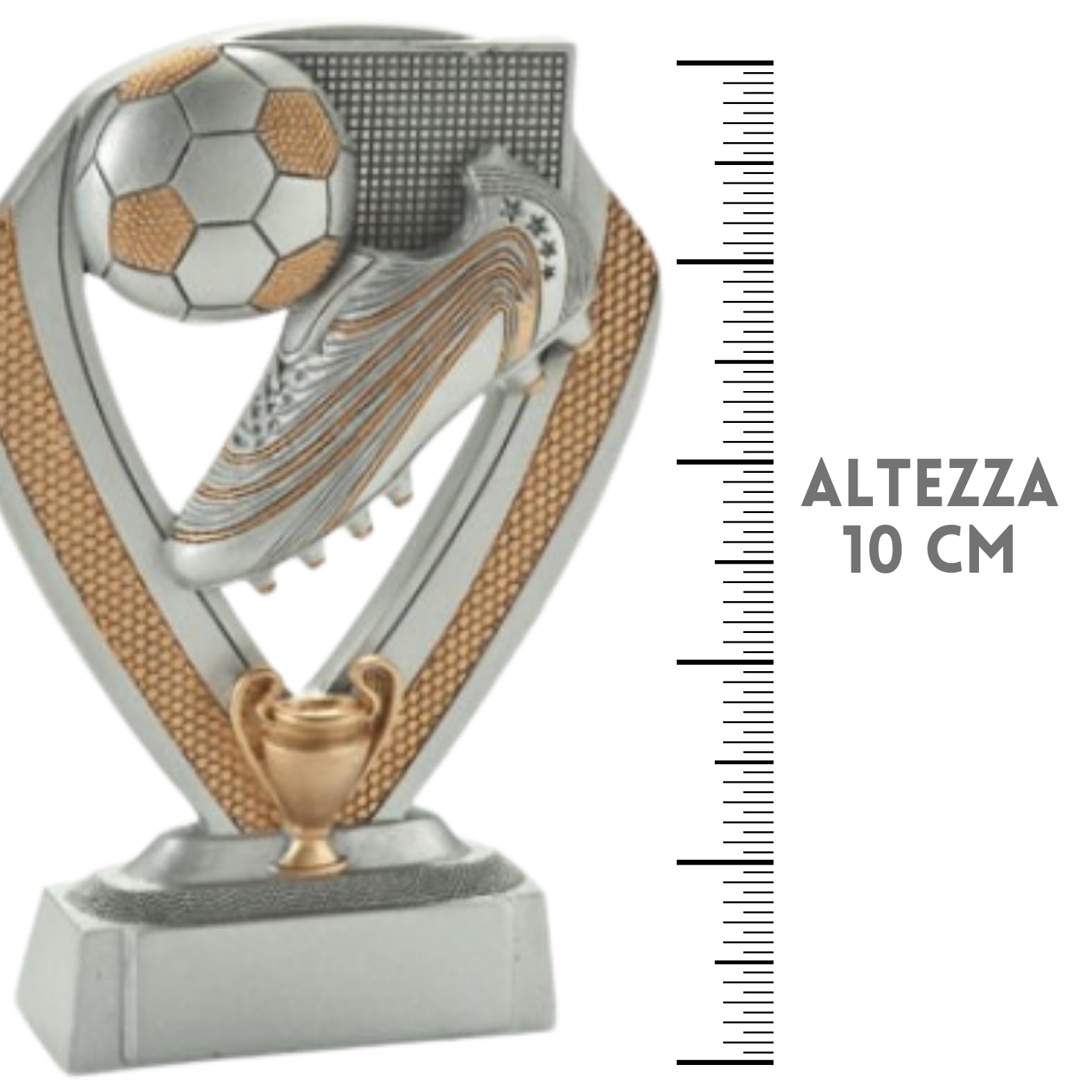 Coppe Premiazioni per Tutti Gli Sport, Statuette e Premi per Fantacalcio, Calcio, Padel, Tennis, Basket, Volley, Partecipazione, 18 cm