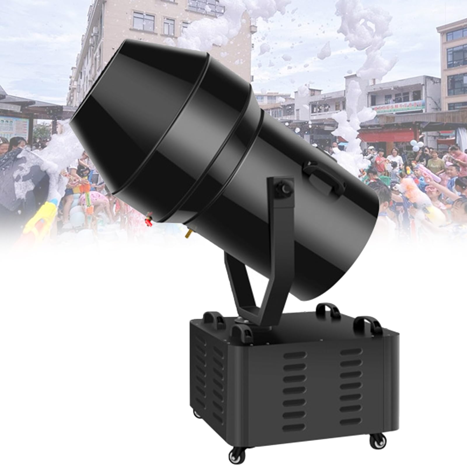 Máquina de Espuma Grande, máquina de Burbujas de Niebla, Soporte Giratorio automático de 19 a 26 pies, máquina de Espuma a Chorro con Efecto de Escenario, para Eventos en el Patio Trasero