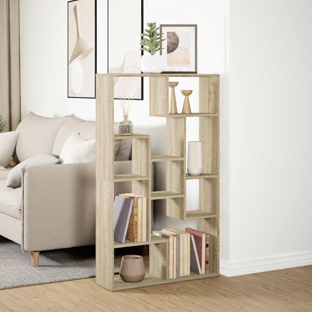 Générique Bibliotheque Bois Ingenierie 72x20x120,5 cm Chene Sonoma