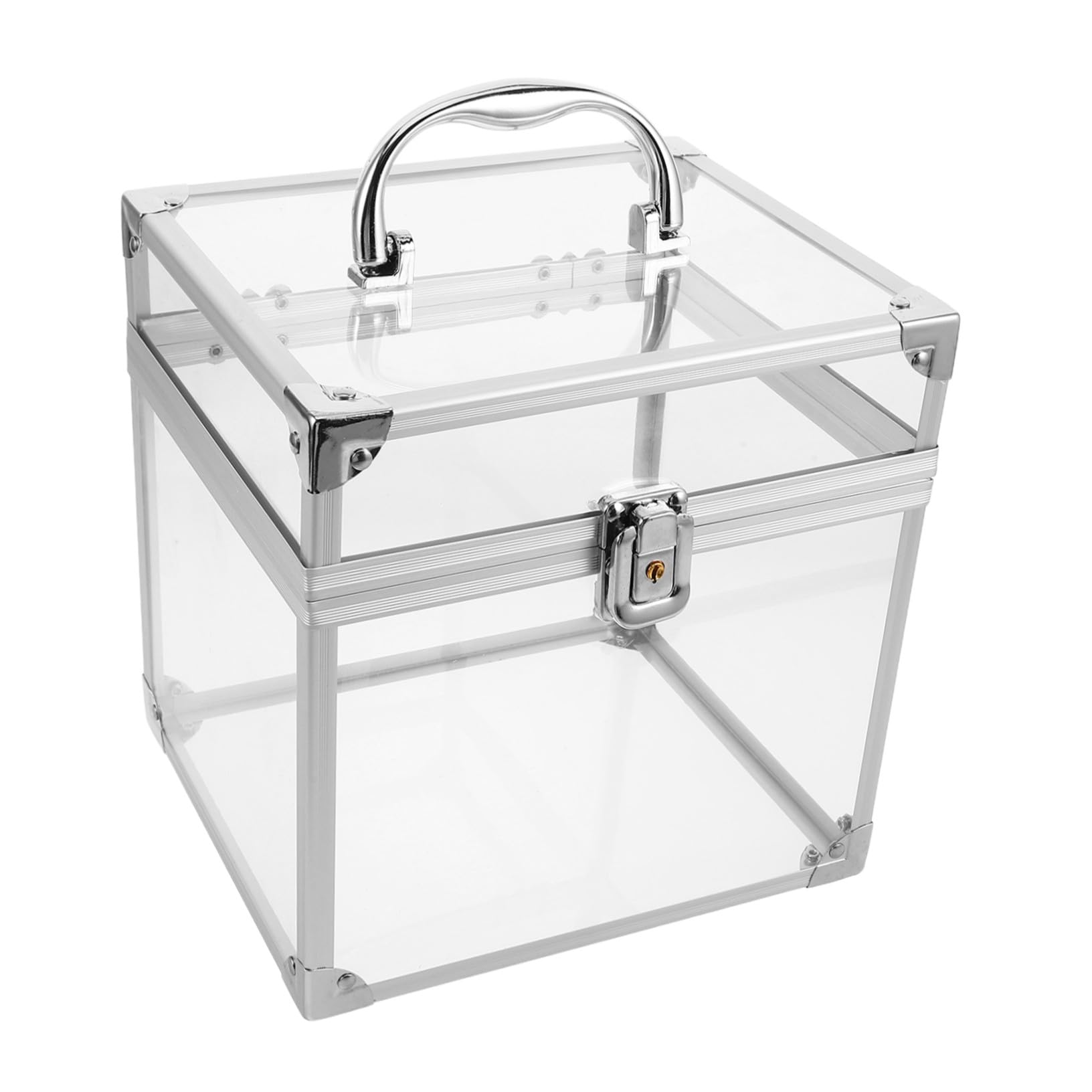 Zerodeko Scatola Porta Dischi in Vinile in Acrilico Con Maniglia Espositore Per Album in Vinile e Cd Dvd Contenitore Da Tavolo Trasparente e Resistente Per Ufficio e Soggiorno