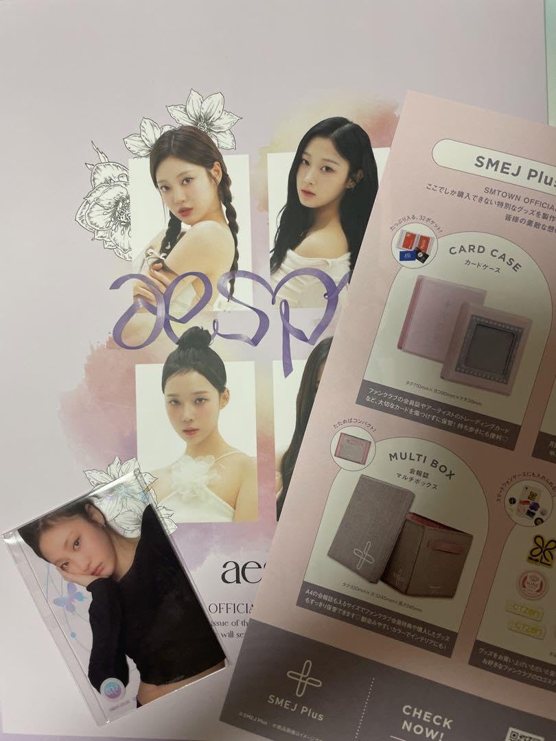 日本限定 aespa 擦りむける ニンニン FC継続トレカ クリアトレカ 会報誌