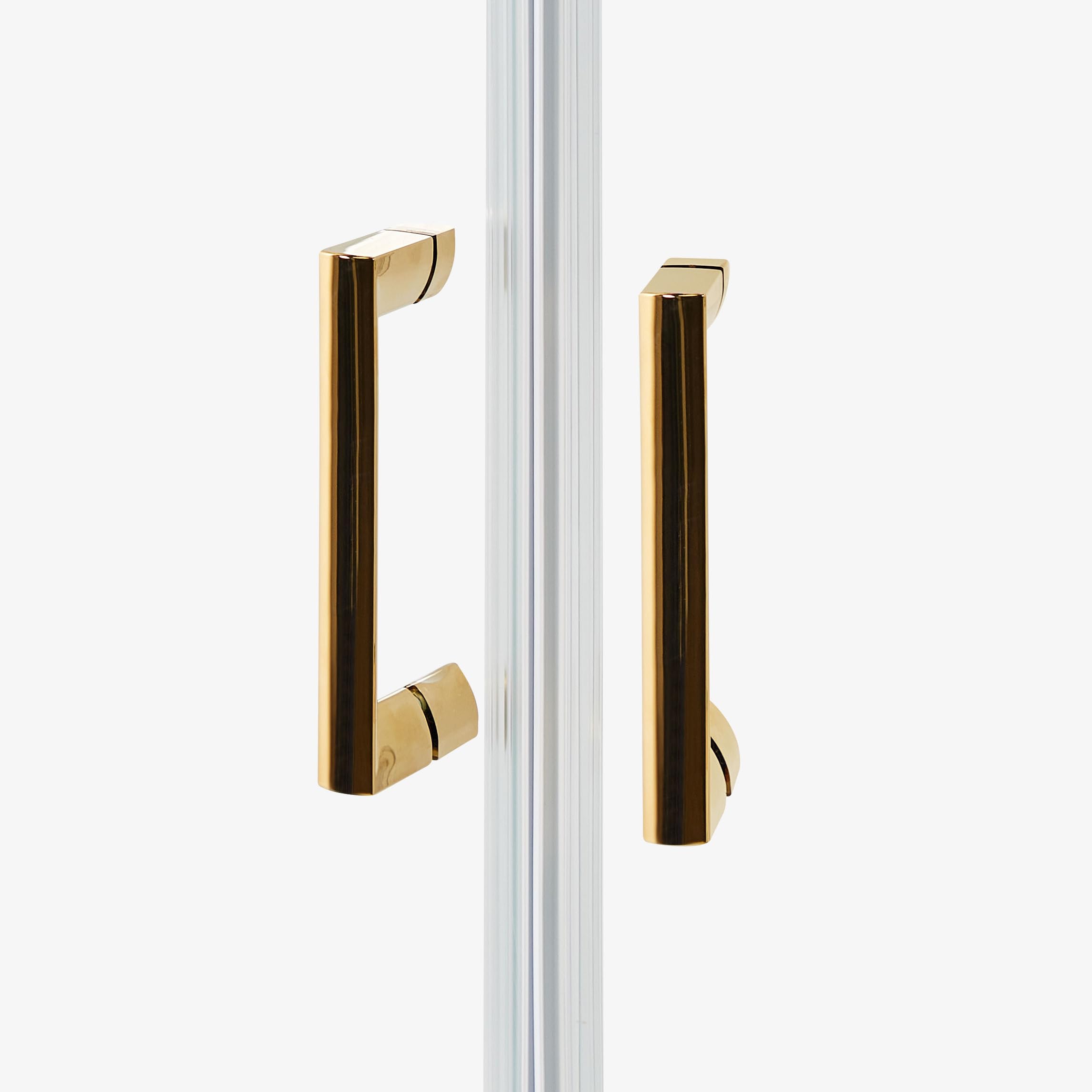 Box Doccia Vetro Temperato Doppia Porta oro 80 x 80 x 185 cm