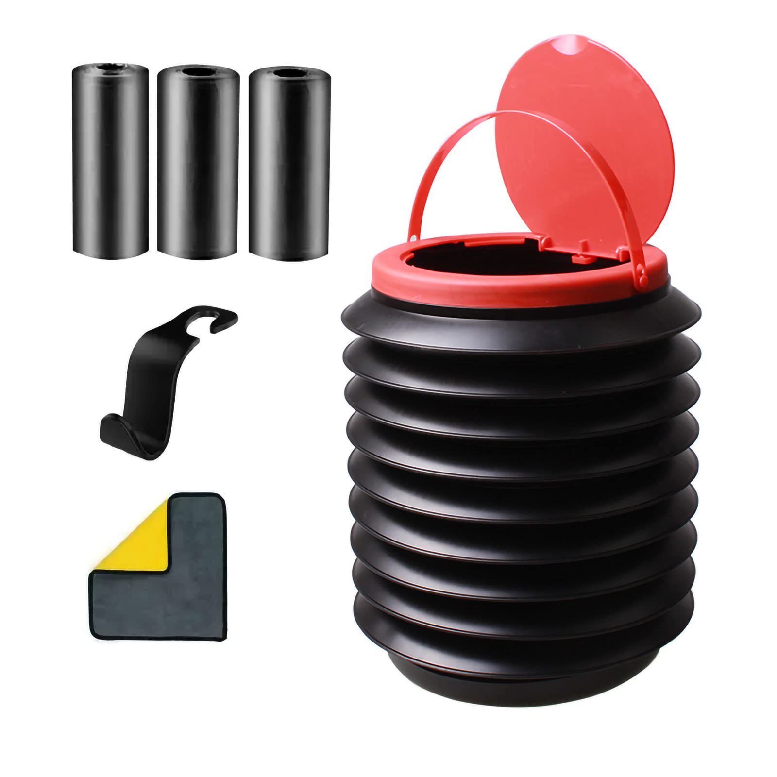 Photo 1 of Holy Feather Collapsible Trash can Camping Folding Bucket Collapsible Bucket with lid car Waste Basket Folding Trash can car Trash can