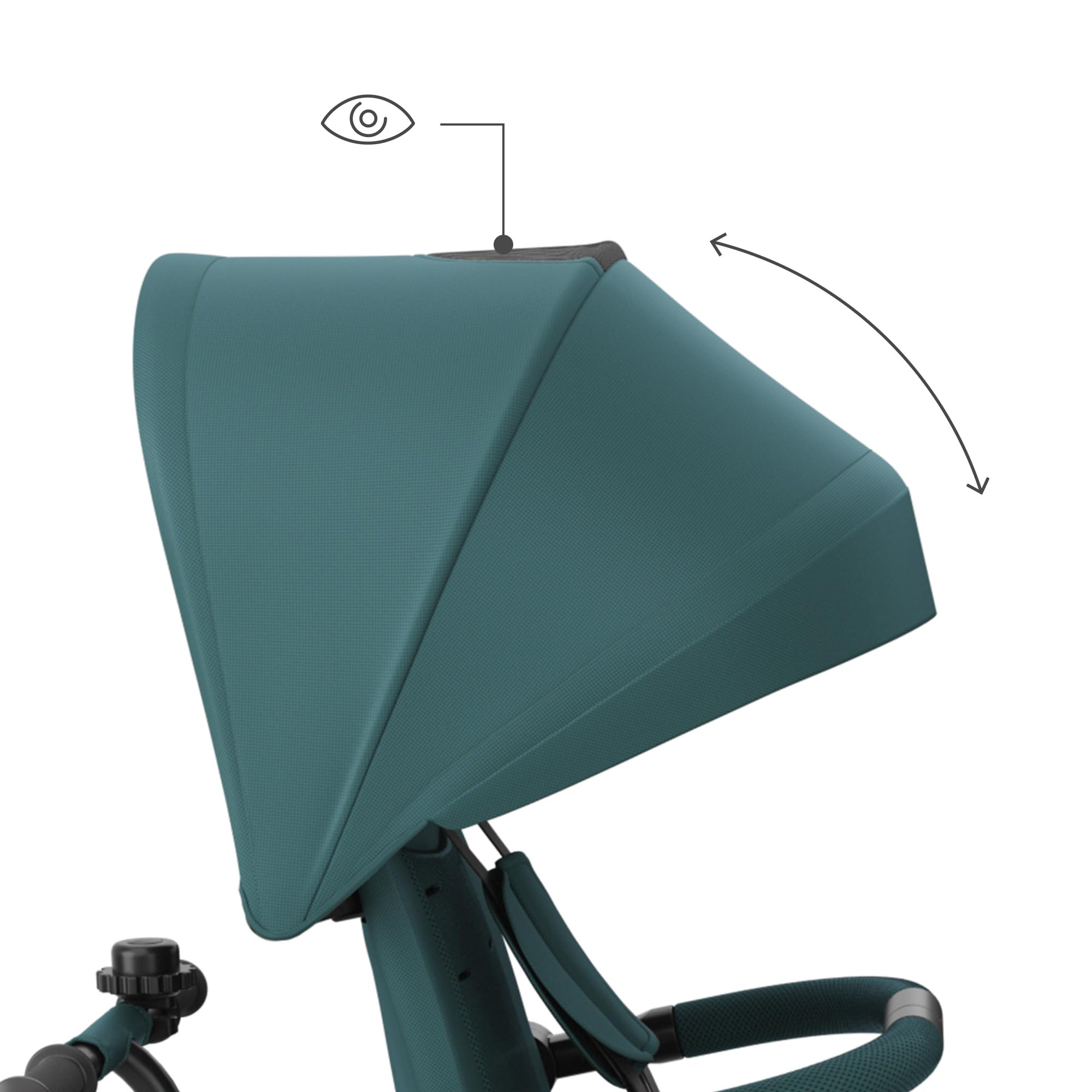 Kinderkraft ASTON 2 PLUS triciclo bambini 6 in 1, seduta 360°, posizione semi-reclinata, maniglione genitori, capottina, pedali liberi, Verde