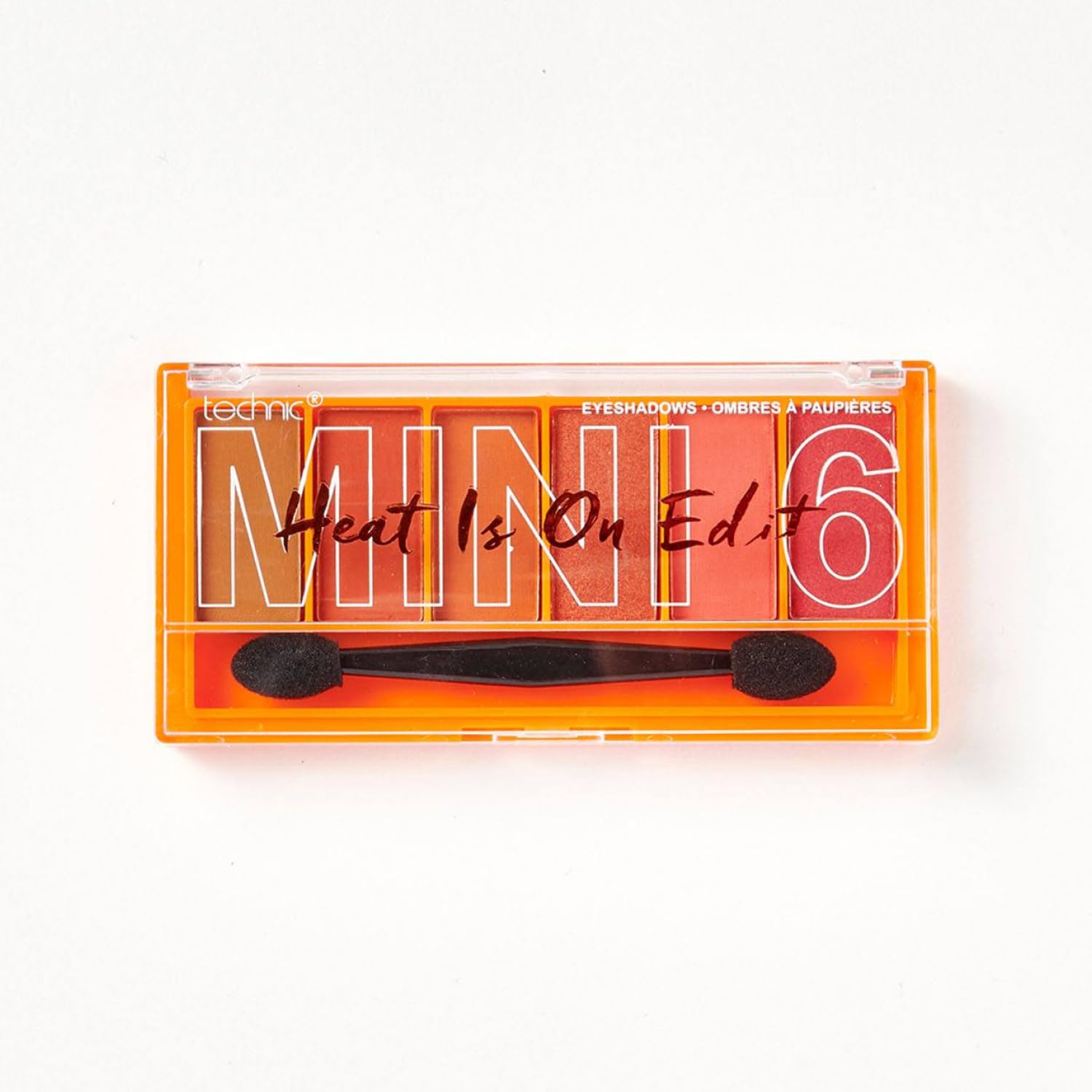 technicMini Edit 6 Eyeshadow Palette, Long Lasting and Blendable Matte & Shimmer Shades 7.2g (Heat Is On)