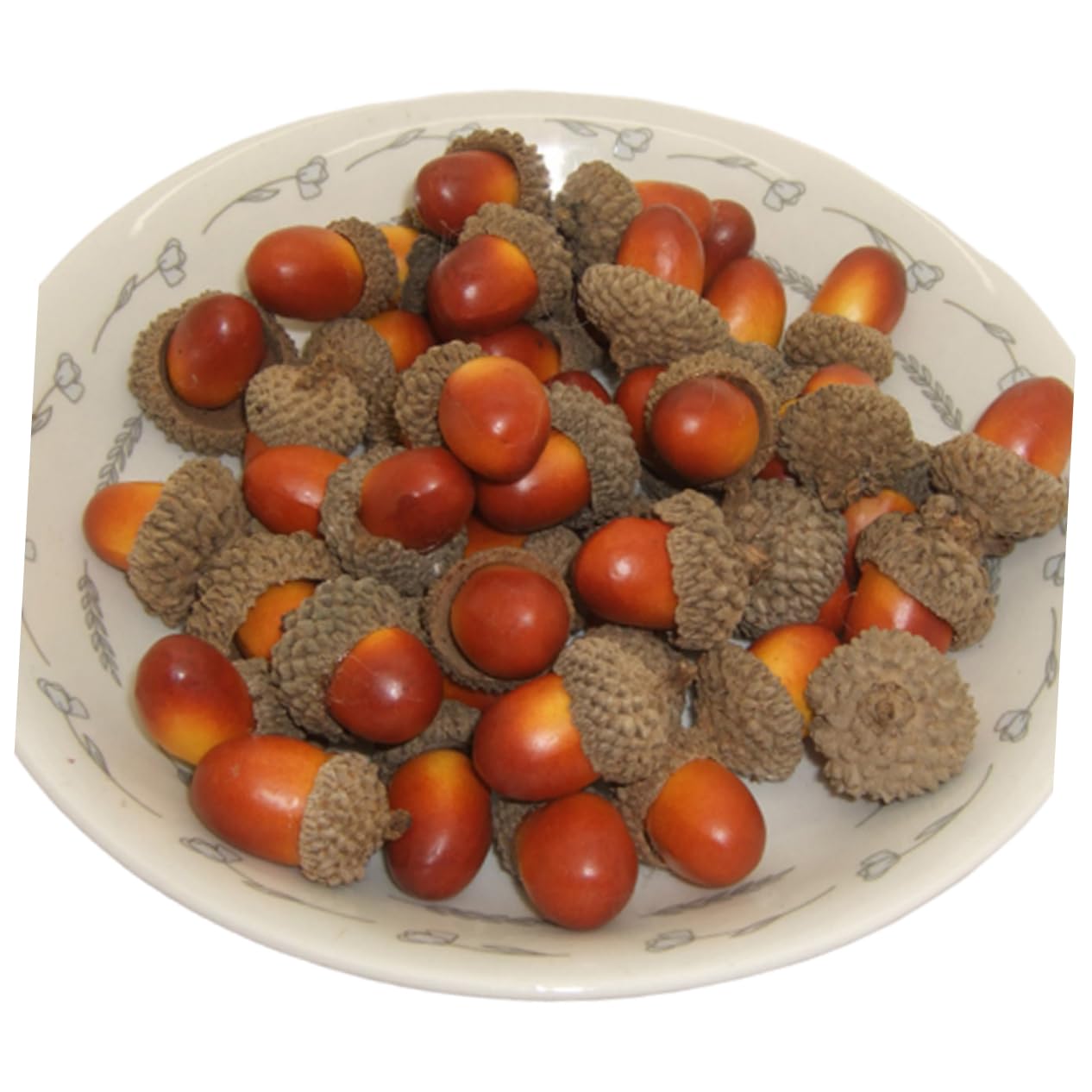 Cabilock 50pcs Home Decoration Photo Props Artificial Acorn Decor Fake Acorn Ornament Simulation Acorn Model