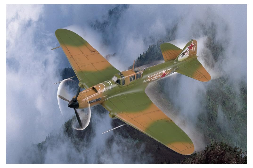 Hobbyboss 1:72 Scale IL-2M3 Attack Aircraft Diecast Model Kit, Black (HBB80285)