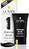 Lumin - Charcoal Scrub Deep Detox for Men - Face Cleanser for Men, Pre Shave Scrub, A charcoal face exfoliator that refreshes & rejuvenates the skin, Suitable for all skin types, 30ml, 1-Pack