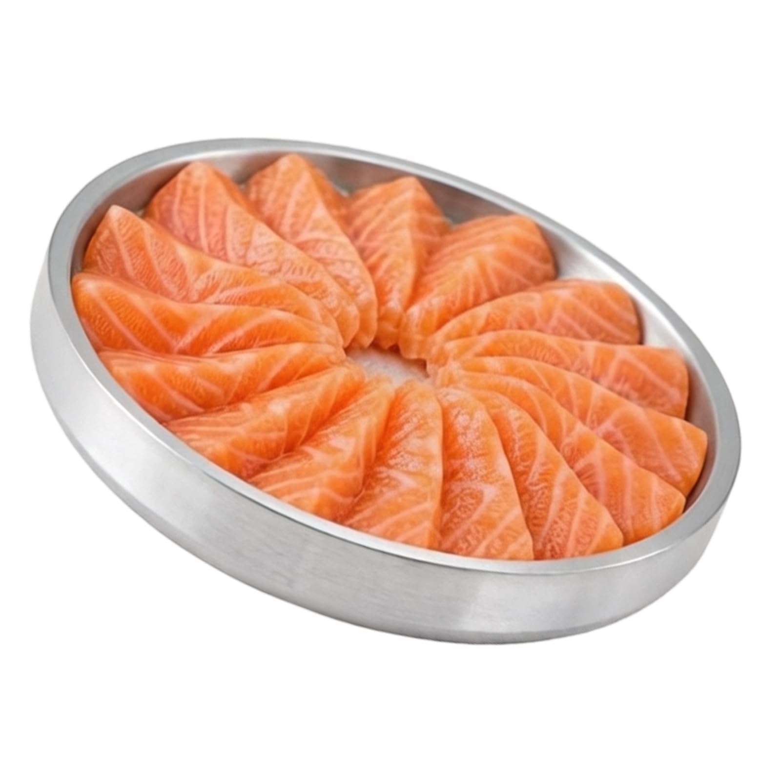 ZEPFJHE Stainless Steel Ice Pan for Delicate Food Arrangement Comfortable Design Prevents Dampness Perfect for Buffets and Social Incidents Ice Tray for Sushi
