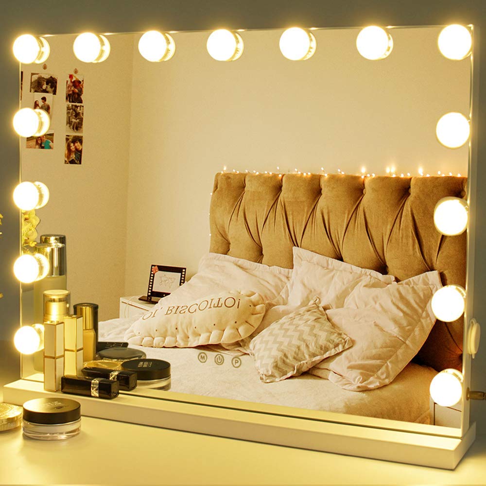 Buy Zdorzi Vanity Mirror Makeup Mirror with Lights,Large Hollywood Lighted Vanity Mirror with 15