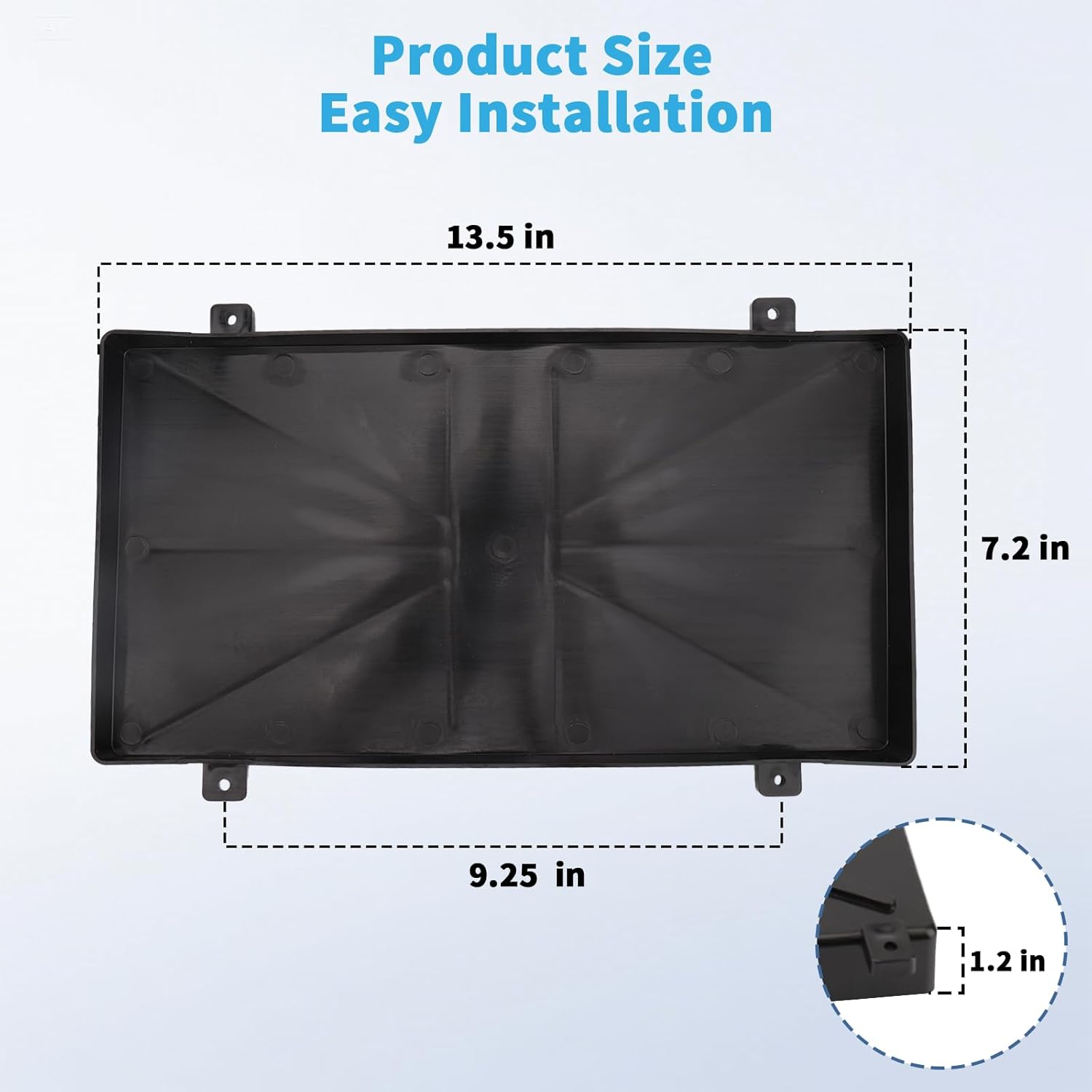 2Pack Group 27 Battery Tray for Heavy Duty Marine Battery Holder for Boat RV, Automotive & More, Non-Slip Battery Box for Series 27 Batteries