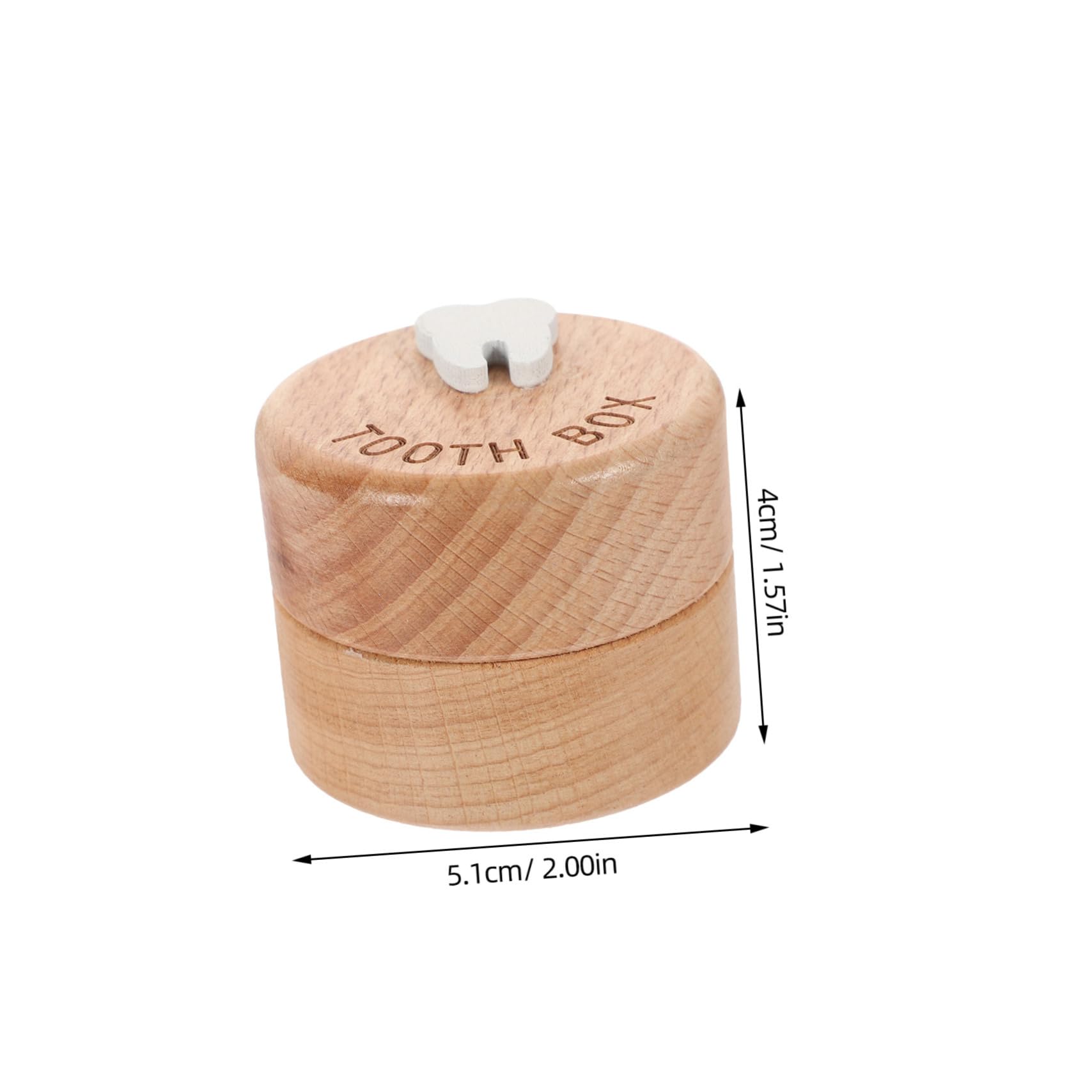 VICASKY Teeth Keepsake Box Cute Wooden Tooth Holder for Durable Organizer for First Tooth Collection DIY Decoration Option