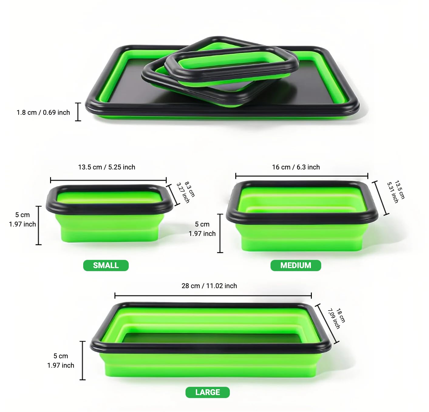 Magnetic Parts Trays - Organize Small Hardware -4 Magnetic Parts Trays - Organize Small Hardware -4