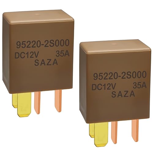 Relé 95220-2S000 (juego de 2), relé de potencia de 12 V 35 A 4 pines 95220-2S000 compatible con modelos seleccionados Hyundai KIA