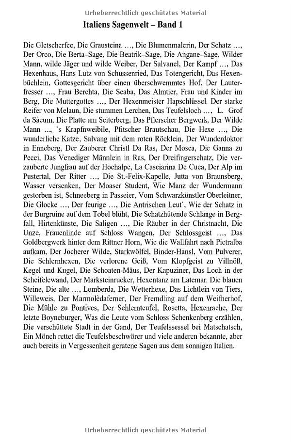 Italiens Sagenwelt 1