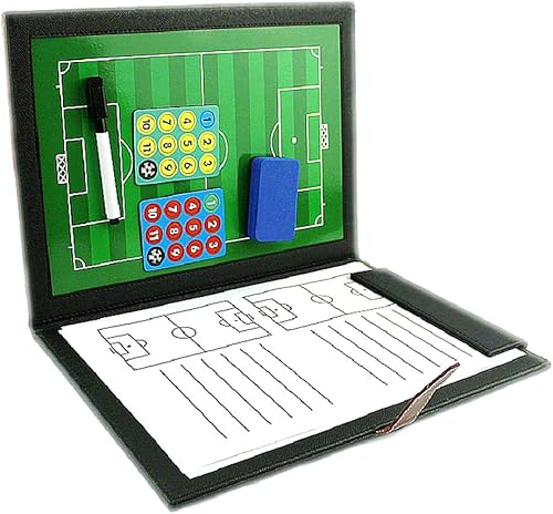 Miniatura 8 de Pure Vie Tabla magnética de tácticas de entrenamiento de fútbol, portapapeles de fútbol portátil para entrenadores de fútbol de borrado en seco,