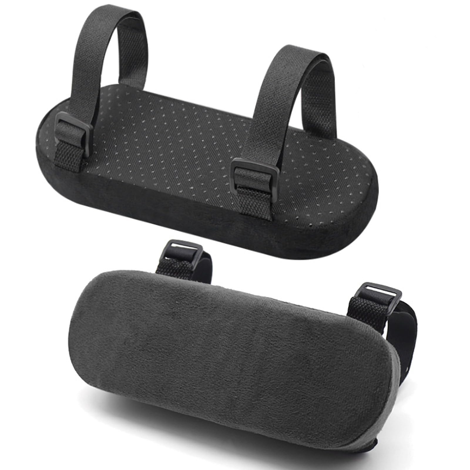 TARGONIX Memory Foam Office Chair Armrests, Self-Adhesive Cushions, Elbow Support for Gaming & Office Chairs (Set of 2)