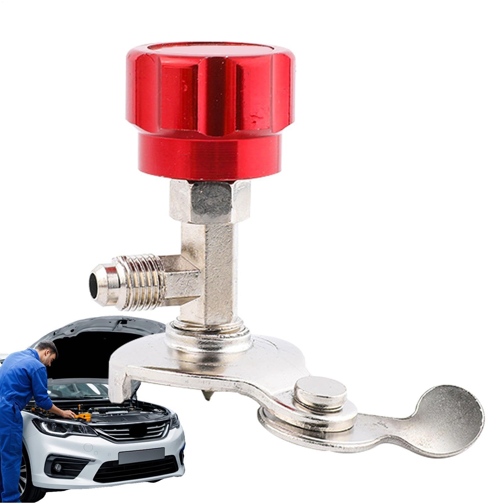 Generico Rubinetto per Bomboletta Refrigerante - Strumento per Valvole per Sistemi di Climatizzazione per Auto in Lega | Adattatore per Bottiglia Apri di Erogazione, di Rifornimento di Ricarica per R
