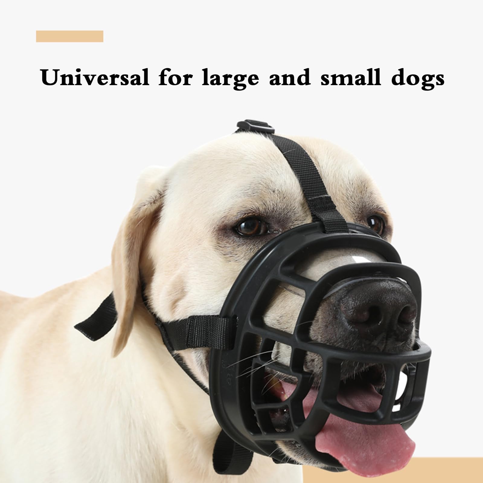 Bozal for Perros Grandes, bozal for Perros pequeños, Transpirable, Ajustable, Acolchado, Permite jadear y Beber, Resistente a la abrasión.,Bozal para Perro(No. 1)