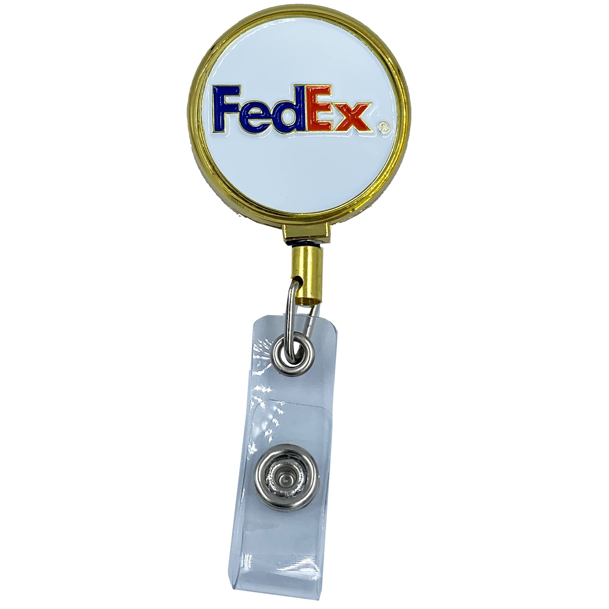LEO Challenge Coins BL10-013 FedEx Metal ID Reel Retractable Card Holder