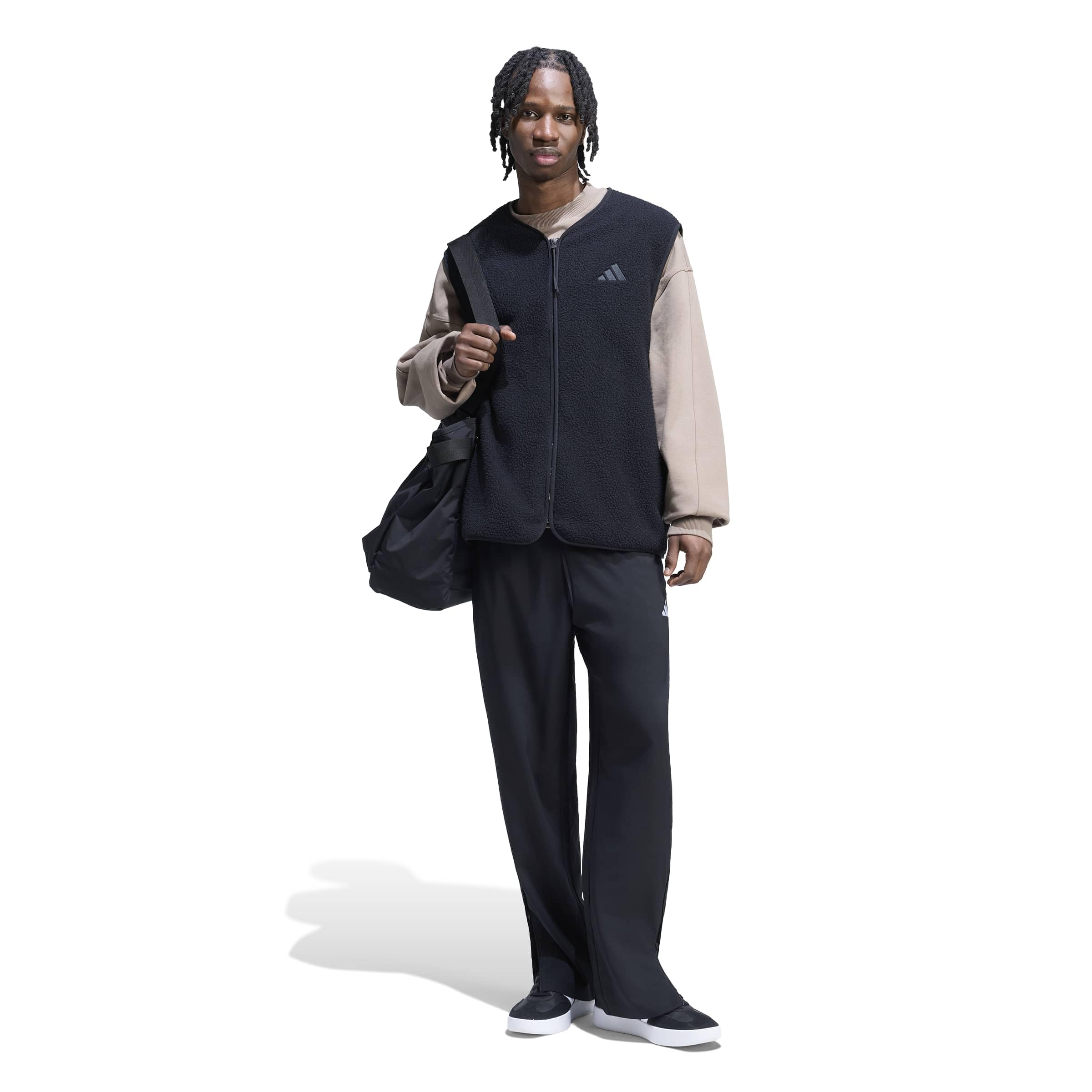 adidas Hombre Essentials Small Logo Stanford Lite Woven Tapered Open Hem Pants, Black, 3XL
