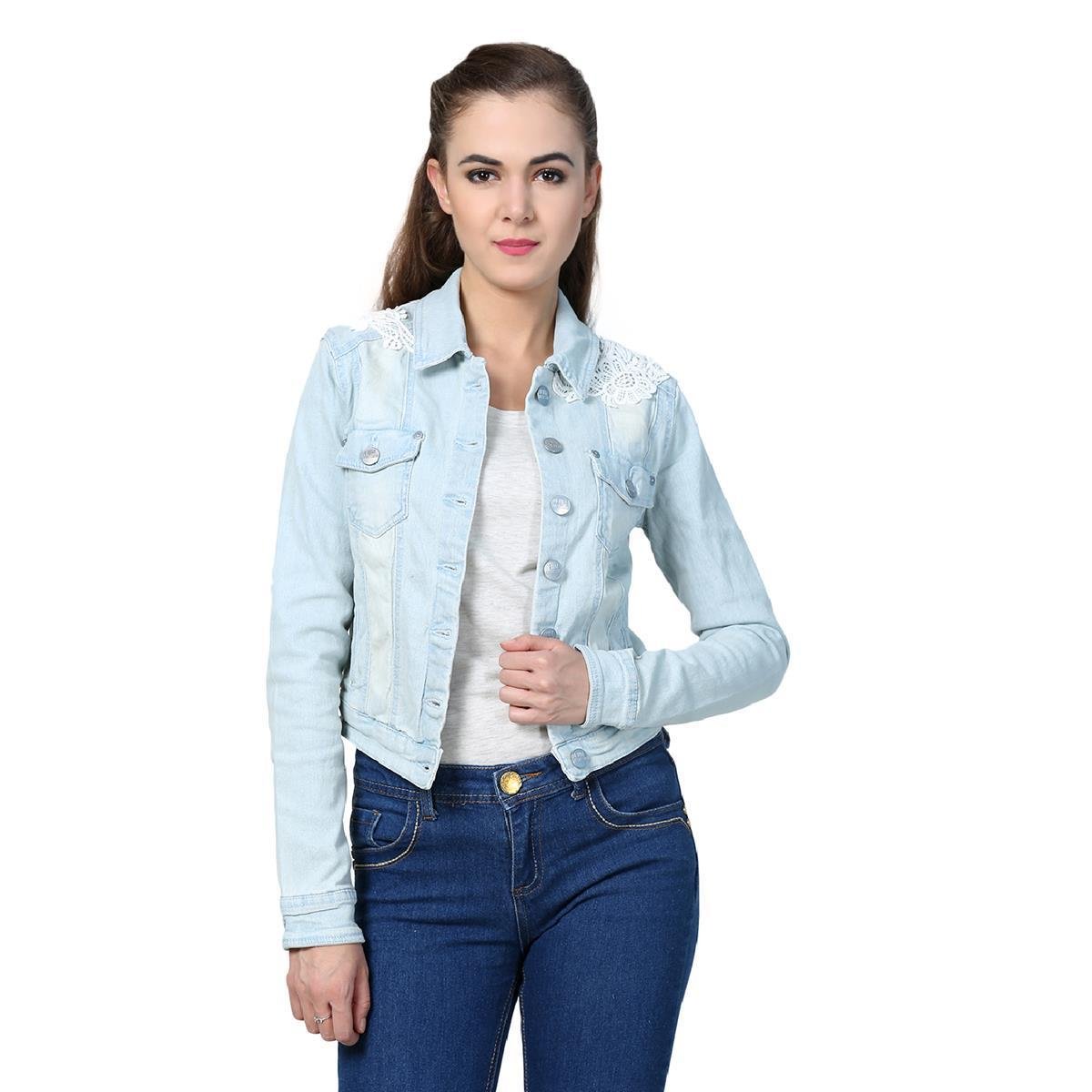 Light green denim jacket womens Clearance